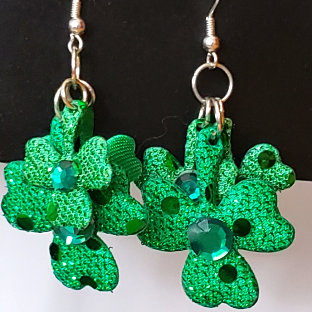 Shamrock Earrings Green